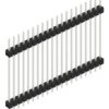 Pin header, 20 pole, pitch 2.54 mm, straight, black, 10056913