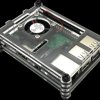 Housing for Raspberry Pi 3 with fan, stackable, transparent/blac
