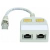 Telegärtner 100023153 RJ45 Adapter Grey-white RAL7035 15cm 1xPlug 2xSocket