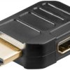 Adapter HDMI™ kątowy 90 poziomy, 8K @ 60 Hz, pozłacany, 65745