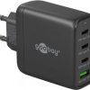Wieloportowa szybka ładowarka USB-C™ PD (68 W), czarna, 64819