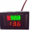Woltomierz LED 12V czerwony; wskaźnik akumulatora