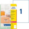 L7567-25 Shipping labels - 210 x 297 mm, 25 pieces, transparent