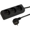 Przedłużacz sieciowy 3-Gniazda z uziemieniem 5m czarny