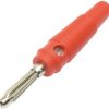 Wtyk bananowy z gniazdem AL2311A czerwony