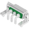 D-Sub socket, 3 pole, 3W3C, equipped, angled, solder pin, 303W3CSXX73G40X