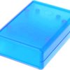 ABS device enclosure, (L x W x H) 91 x 66 x 28 mm, blue/transparent, IP54, 1593LTBU