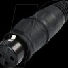 RCX3F-Z-002-1 XLR cable socket 3-pin, IP65, black chrome housing