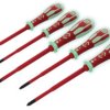 VDE screwdriver kit, PZ1, PZ2, 3.5 mm, 4 mm, 5.5 mm, Pozidriv/slotted, T49283PD