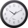 MXP3601B Sterowany radiowo Zegar ścienny 300 mm x 56 mm czarny