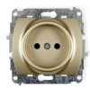 TREND Gniazdo pojedyncze bez uziemienia (przesłony torów prądowych) złoty 6GP-1p KARLIK