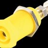 R941924603 Safety banana socket, 4 mm, 6.3 mm forked shoe, yellow