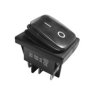 Włącznik kołyskowy KCD4-B 16A 250V podwójny on-on czarny hermetyczny IP65
