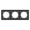 Ramka potrójna, Silva, czarna / 46429