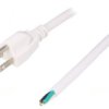 Kabel: 3X16awg, Nema 5-15 (B) Wtyk, 1,8M, 13A Lt202 3X16awg 105E.C 1.8M Wht