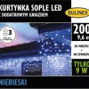Lampki Bulinex 200led niebieskie 9,60m kurtyna sople