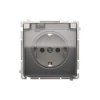 Simon Basic Gniazdo wtyczkowe Schuko do wersji IP44 (moduł) 16A, 250V~,zaciski śrubowe stal inox. Klapka transparentna BMGSZ1B.0