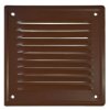 Kratka wentylacyjna metalowa z siatką 140x140mm brązowa airRoxy 02-717 BR