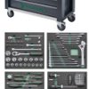 Asortyment narzędzi premium 161 sztuk. z mobilnym stołem warsztatowym WB625 | 7 szuflad Stahlwille 98830179, (S x W x G)