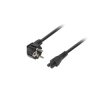 Kabel zasilający laptop (Miki) CEE7/7 - IEC320 C5 3m VDE czarny - Lanberg CA-C5CA-11CC-003-BK