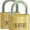 Padlock, double pack, level 5, shackle (H) 22 mm, brass, (B) 40 mm, K12540D2