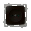 KARO Gniazdo pojedyncze bez uziemienia z przesłonami IP-20 zaciski gwintowe czekoladowy metalik GP-1SP/m/40 OSPEL