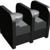 Listwa zaciskowa, dwie bariery 2-pinowe, raster 9.53mm, 20A