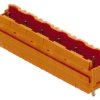 Pin header, 3 pole, pitch 7.5 mm, straight, orange, 1629140000