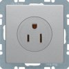 Gniazdo z uz. standard USA/KANADA NEMA 5-15 R, alu aks, lak
