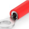 Insulated ring cable lug, 0.26-1.65 mm², AWG 22 to 16, 4.82 mm, red, 2-34149-1