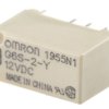 Przekaźnik sygnału, 12V dc, 2 A, DPDT, 2-polowy, montaż PCB, Omron G6S