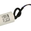 Kondensator; silnikowy (rozruchowy); CBB60F-8/450; 8uF; 450V AC; fi 35x60mm; z przewodami; SR Passives; RoHS