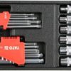 WKŁAD DO SZUFLADY KLUCZE HEX, TORX, NASADKI 31 CZĘŚCI