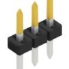 Pin header, 3 pole, pitch 2 mm, straight, black, 10062010