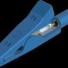 Alligator clip, blue, max. 4 mm, L 41.5 mm, CAT O, socket 2 mm, 973584102