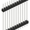 Pin header, 12 pole, pitch 2.54 mm, straight, black, 10056901