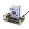 Raspberry Pi 5 RGB Niskoprofilowa wieża chłodząca CPU z wentylatorem ICE Tower, pozioma/pionowa, o kształcie litery U, z rurką m