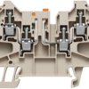 Disconnect/test-disconnect terminal block, screw connection, 0.5-4.0 mm², 27 A, 6 kV, dark beige, 2436420000