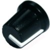 GALKA-1W Gałka potencjometru obrotowego - pasek biały (na ośkę 6 mm) wysokość 14 mm