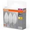 3PAK Żarówka LED E14 B37 4,9W = 40W 470lm 2700K Ciepła 200 OSRAM
