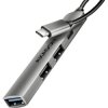 AXAGON HUE-STC USB hub 4 ports USB C®, USB type A 5 GBit/s Silver