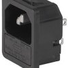 Combination element plug C14, 3 pole, snap-in, plug-in connection, black, 6200.4215