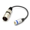 Adapter Mikrofon XLR Męski Gniazdo Jack 3.5 TRRS Przejściówka XLR Aux 3,5