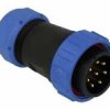 SPP2910-8WW Wtyk 8 pin na kabel (13-16mm) okrągły, zakręcany, wodoodporny - gwint wewnętrzny (25A)