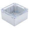 Hammond 1554L2GYCL Watertight PC Enclosure Grey, Clear Lid 105 x 105 x 60mm