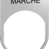 Label holder, printed with “MARCHE”, for Harmony XB4/XB5, ZBYM2103
