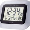 Techno Line WS 8005 Sterowany radiowo Zegar ścienny 228 mm x 180 mm x 28 mm srebrny, czarny