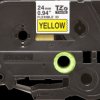 Labelling tape cartridge, 24 mm, tape yellow, font black, 8 m, TZE-FX651