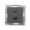 SIMON 55 Ładowarka USB typu C+A Quick Charge 5/9/12V 3.1 A 5V DC 230V grafitowy mat TEC2CA.01/116 KONTAKT SIMON