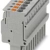 Plug, push-in connection, 0.14-1.5 mm², 10 pole, 17.5 A, 6 kV, gray, 3212594